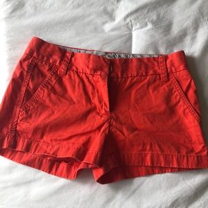 J. Crew orange/red Chino Shorts size 0